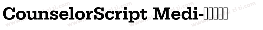 CounselorScript Medi字体转换